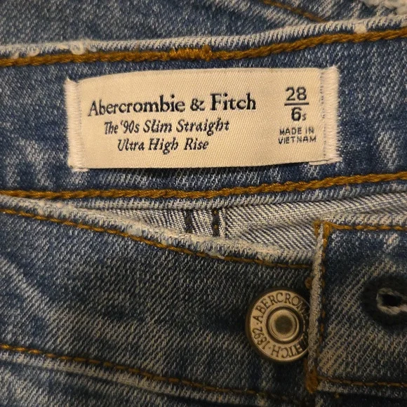 AF 90s Slim Straight Light Blue Denim Jeans - Picture 2 of 2